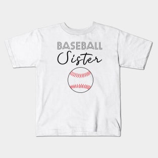 Baseball Sister Kids T-Shirt